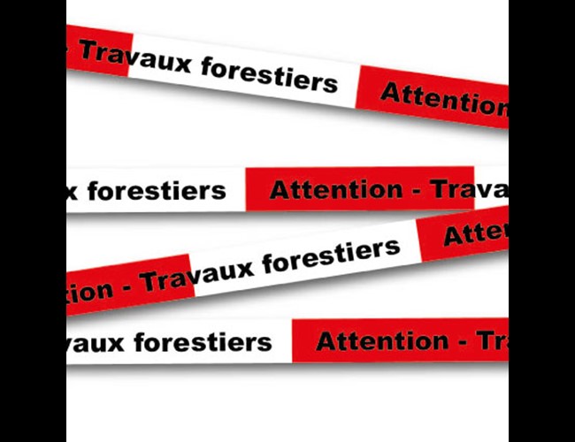 Rubalise " Attention - Travaux forestiers"